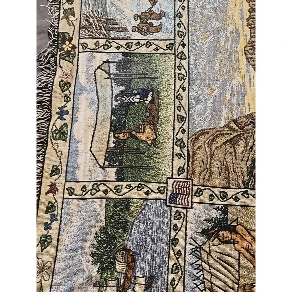 Lewis & Clark Corps Of Discovery Afghan Throw Mill Street Design Woven Tapestry